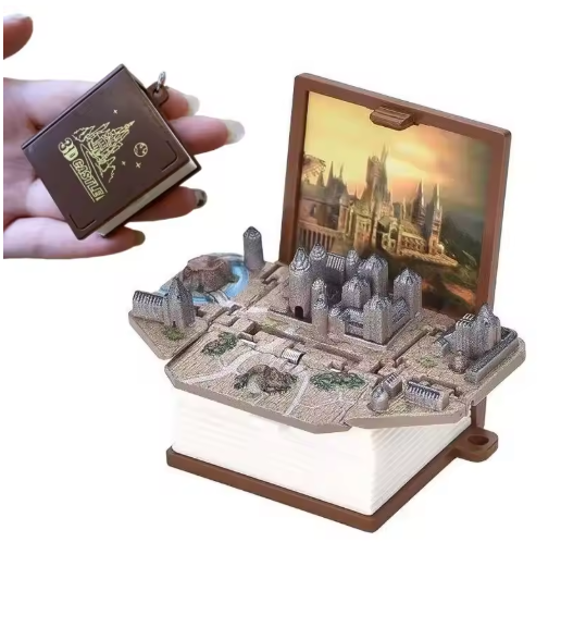 Llavero3DLibrodeHogwarts–¡AbreelcastillomágicodeHarryPotter!